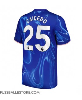 Günstige Chelsea Moises Caicedo #25 Heimtrikot 2024-25 Kurzarm